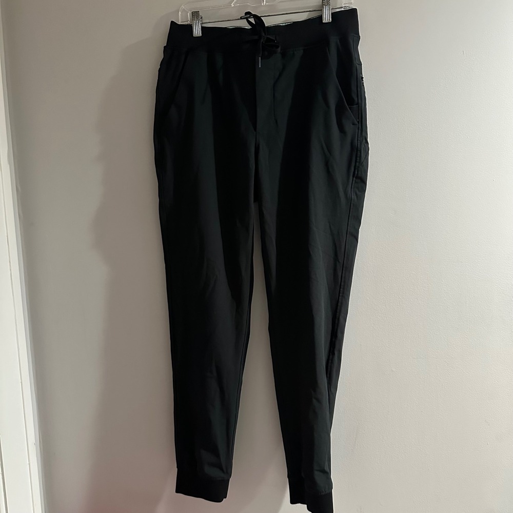 BirdDog Joggers Black Size L Athleisure Pants Zip Pocket Drawstring Waist